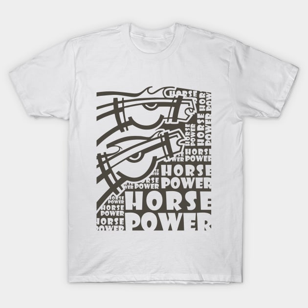 Two Horses T-Shirt by GeeTee